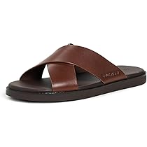 COLE HAAN ブラウン クロスストラップ サンダル Amazon | Cole Haan メンズ ナンタケット クロスストラップ